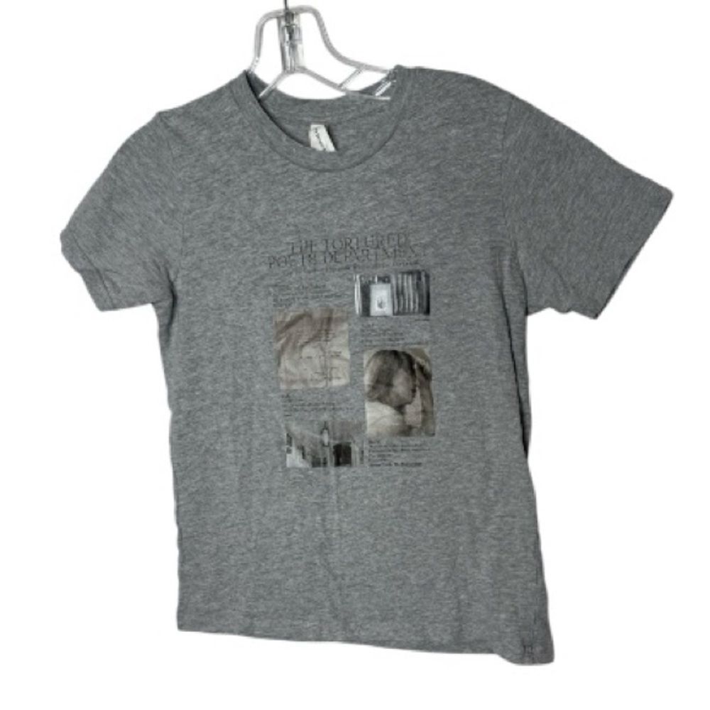 Taylor Swift Girl’s Tortured Poets Society Grey‎ T-shirt. Size L (14-16).